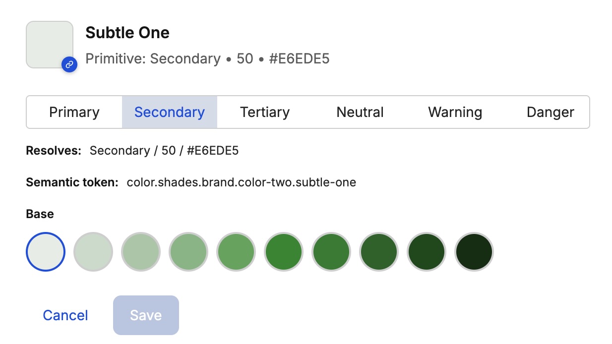 Bind color modal