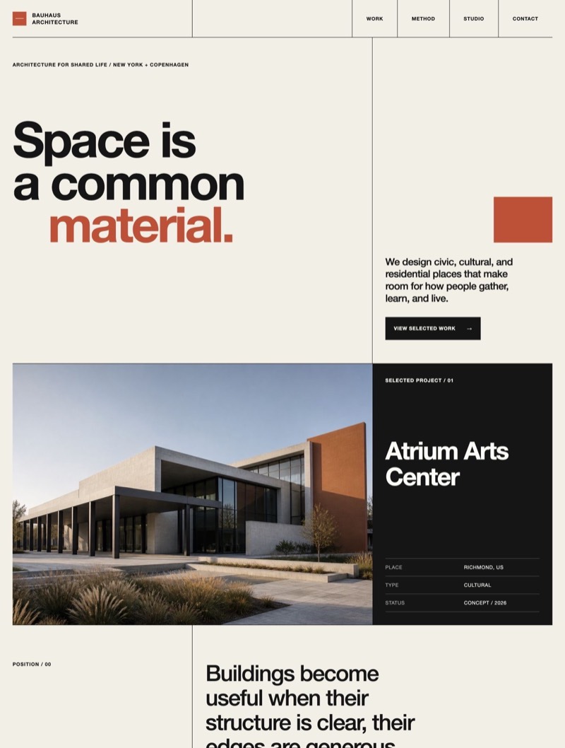 Bauhaus website preview
