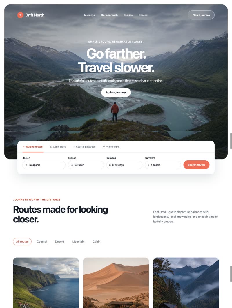 Flat Design website preview