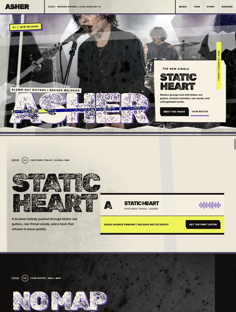 Grunge / Punk website preview